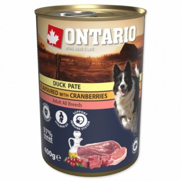 Консервы для собак : Ontario Dog Утиный паштет с клюквой 400г