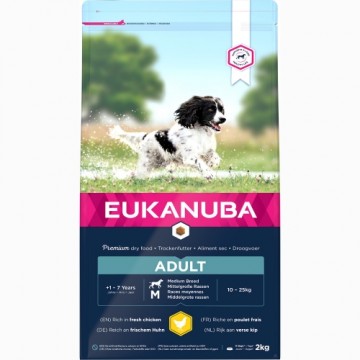 Dry food for dogs - Eukanuba Adult Medium Chicken, 2 kg