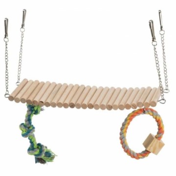 Accessories for rodents : Trixie Suspension bridge with rope and toy, 29×25×9cm