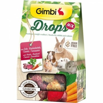 Gimborn Papildbarība grauzējiem : Gimbi Drops mix with herbs, beetroot, carrot, dandelion 50g.