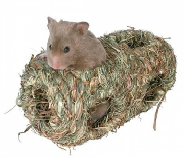 Аксессуары для грызунов : Trixie Grass Nest : соломенный домик, 10*19 см