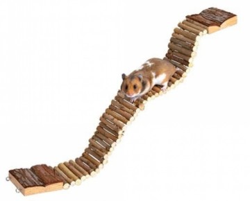 Rodent cage accessory : Trixie Natural Living ladder, 7×55 cm.