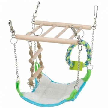 Aksesuārs grauzējiem - Trixie Suspension bridge, hammock|toy, hamster, wood|rope, 17 × 22 × 15 cm