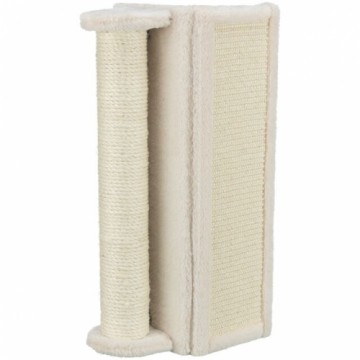 Nail sharpener : Trixie Scratching board for corners with post, 15 × 50 × 15 cm, beige