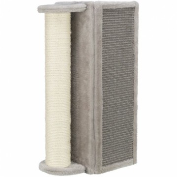 Nail sharpener : Trixie Scratching board for corners with post, 19 × 58 × 19 cm, grey