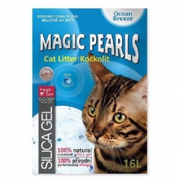 Silicone sand for cat toilet : MAGIC PEARLS Ocean Breeze 16L