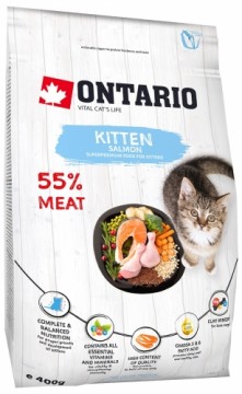 Dry food for kittens - Ontario Cat Kitten Salmon, 400 gr