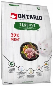 Dry cat food - Ontario Cat Sensitive Derma, 6.5 kg