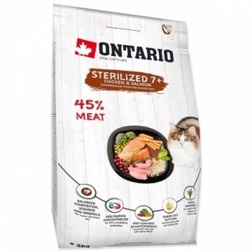 Dry cat food - Ontario Cat Sterilised 7+, 2 kg