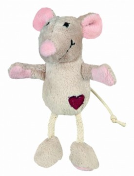 Cat toy : Trixie Mouse, plush, 11 cm, beige