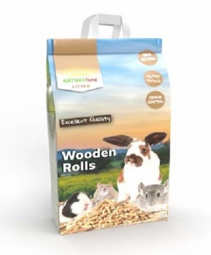 Natural pellet litter : Kockolit ML Wooden Rolls 8L