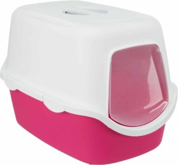 Slēgta kaķu tualete : Trixie Vico cat litter tray, with hood, 40 × 40 × 56 cm, pink|white