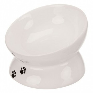 Bowl for animals, ceramic : Trixie Double Bowl, 2*0.2l|11cm, white