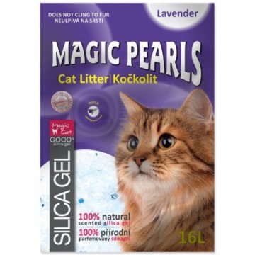 Placek Silikona smiltis kaķu tualetei : MAGIC PEARLS Lavender 16 L