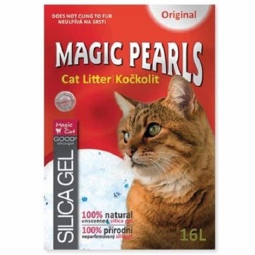 Placek Silikona smiltis kaķu tualetei : MAGIC PEARLS Original 16 L