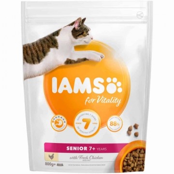 Sausā barība kaķiem - IAMS CAT SENIOR CHICKEN, 800 gr