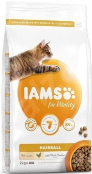 Sausā barība kaķiem - IAMS CAT ADULT HAIRBALL CHICKEN, 2 kg