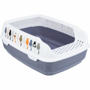 Kaķu tualete : Trixie Delio cat litter tray, with rim, 38 × 20 × 50 cm, light lilac|white