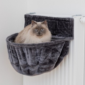 Animal bed : Trixie Cuddly bag XXL for radiators, plush, 55×15×36 cm, dark grey