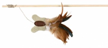 Toys for cats : Trixie Playing rod with butterfly and feathers, 45 cm