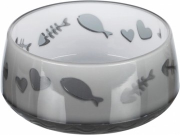 Animal bowl, plastic : Trixie Lovely Cat bowl, plastic, 0.3 l|ø 12 cm