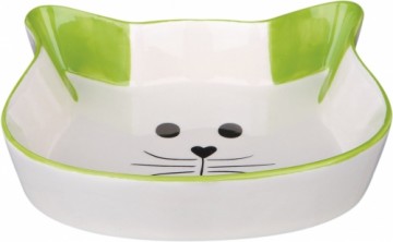 Bowl for animals, ceramic : Trixie Ceramic bowl cat face, 0.25 l|12 cm (various colours)