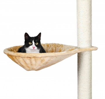 Double-sided hammock for nail sharpening : Trixie Nest for scratching post, ø 45 cm, beige