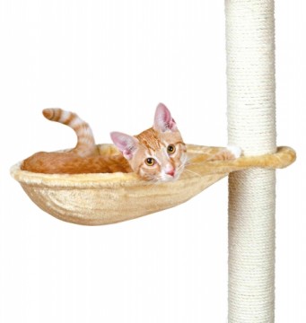 Hammock for nail sharpening : Trixie Nest for scratching post, metal frame, ø 40 cm, beige