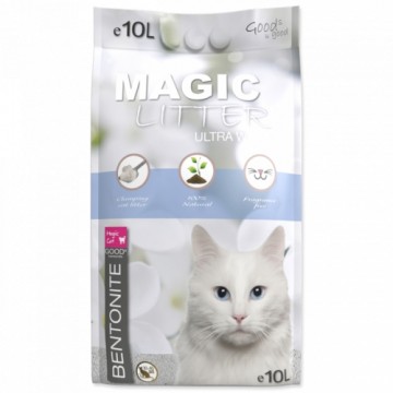 Cat litter sand : MAGIC LITTER Bentonite Ultra White 10 L.