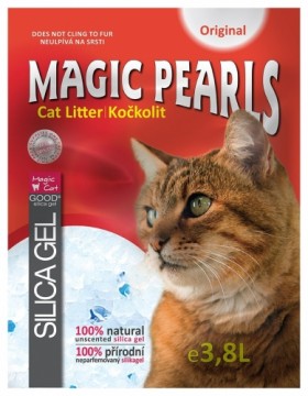 Silicone sand for cat toilet : MAGIC PEARLS Original, 3.8 l