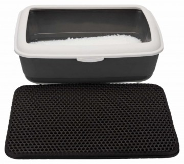 Kaķu tualetes paklājs : Trixie Cat litter tray sieve mat, EVA, 35 × 45 cm, black