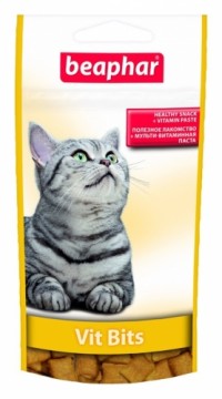 Vitamīnizēta papildbarība : Beaphar Vit-Bits cats, 35g (75gab)