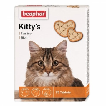 Vitamīnizēta papildbarība - Beaphar KITTY'S + Taurine + Biotin, 75tab