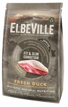 Dry food for dogs - ELBEVILLE Senior Mini Fresh Duck Fit and Slim Condition 4 kg