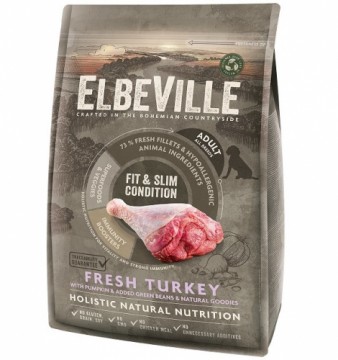 Dry food for dogs - ELBEVILLE Adult All Breeds Fresh Turkey Fit and Slim Condition 4 kg