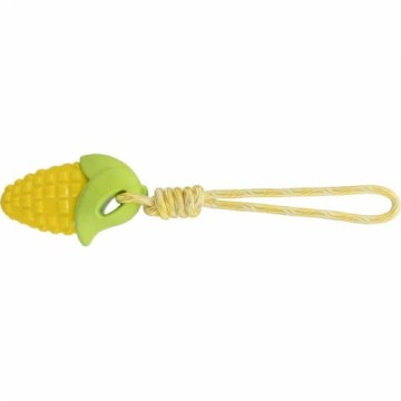 Dog toy : Trixie Maize cob on a rope, TPR, 13 cm|34 cm