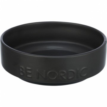 Bļoda dzīvniekiem, keramika : Trixie BE NORDIC bowl, ceramic|rubber, 0.5 l|ø 16 cm, black