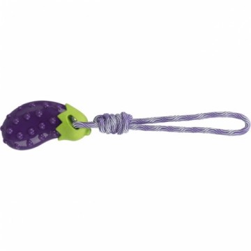 Dog toy : Trixie Aubergine on a rope, TPR, 13 cm|34 cm