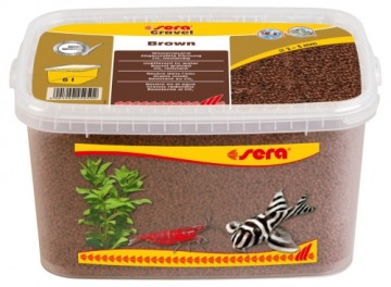 Brown aquarium primer : Sera Gravel Brown 2-3 mm, 6000 ml