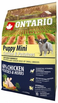 Сухой корм для щенков - Ontario Dog Puppy Mini Chicken|Potatoes, 2,25 кг