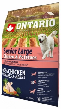 Dry food for dogs - Ontario Dog Senior Large Chicken and Potatoes, 2.25kg