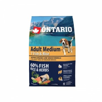 Dry food for dogs - Ontario Dog Adult Medium Fish and Rice, 2,25 kg