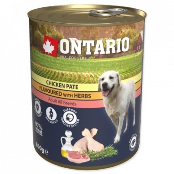 Консервы для собак : Ontario Dog Куриный паштет с травами 800 гр.