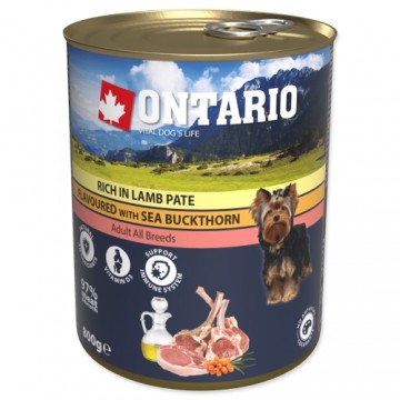 Canned food for dogs : Ontario Dog Lamb Pate with Sea Buckthorn 800g