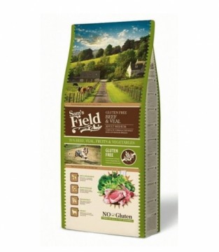 Dry food for dogs : Sams Field DOG GF Adult Medium Beef and Veal 13kg