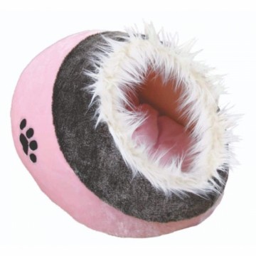 Animal bed : Trixie Minou cuddly cave, 35 × 26 × 41 cm, pink|grey