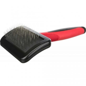 Animal comb : Trixie Soft brush, plastic|metal bristles, 12 × 16 cm