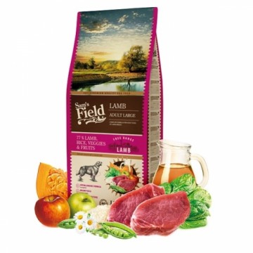 Dry food for dogs : Sams Field DOG Fresh Lamb & Rice ADULT LARGE 13 kg.