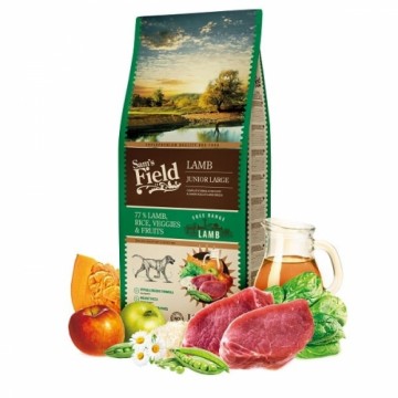 Dry food for puppies : Sams Field DOG Fresh Lamb & Rice JUNIOR LARGE 13 kg.