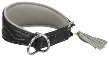 Collar : Trixie Active Comfort collar for greyhounds, S: 27-35 cm|55 mm, black|grey.